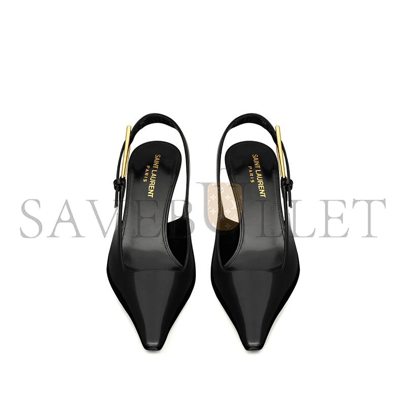 Y*L lee slingback pumps in glazed leather 799704aaazy1000